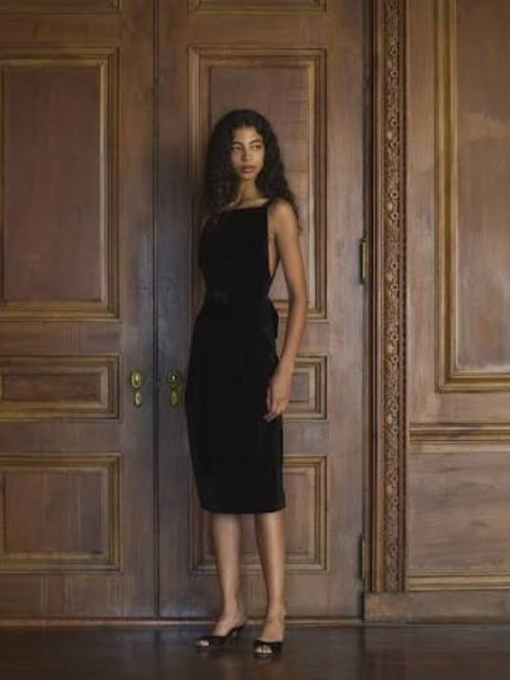 Doen Chanselle Black Velvet Evening Dress 1960s Style NWT Christmas Holiday